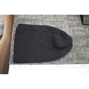 Bula Black Ribbed Knit Wool Blend Beanie Hat Made in Canada 1171013
